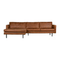WOOOD Rodeo Chaise Longue Links - Eco-leder -  Cognac