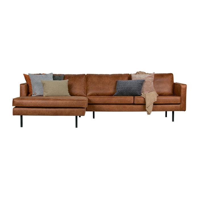 WOOOD Rodeo Chaise Longue Links - Eco-leder -  Cognac