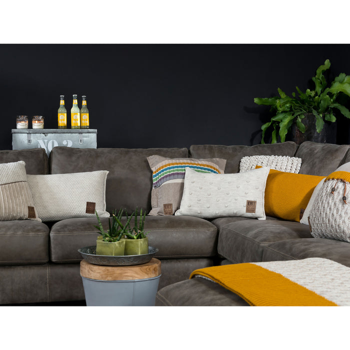 Knit Factory Jesse Sierkussen - Licht Grijs - 60x40 cm