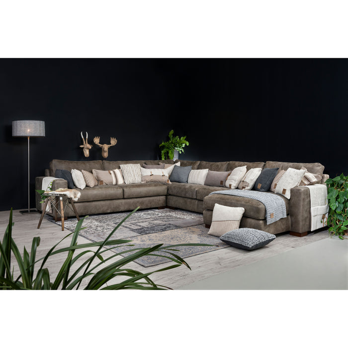 Knit Factory Jesse Sierkussen - Licht Grijs - 60x40 cm