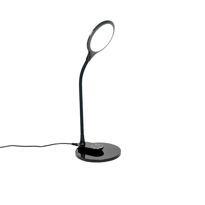 QAZQA Tafel- en wandlamp zwart incl. LED met touch dimmer- Joni