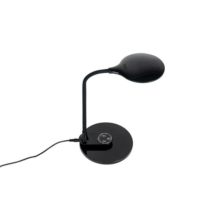 QAZQA Tafel- en wandlamp zwart incl. LED met touch dimmer- Joni