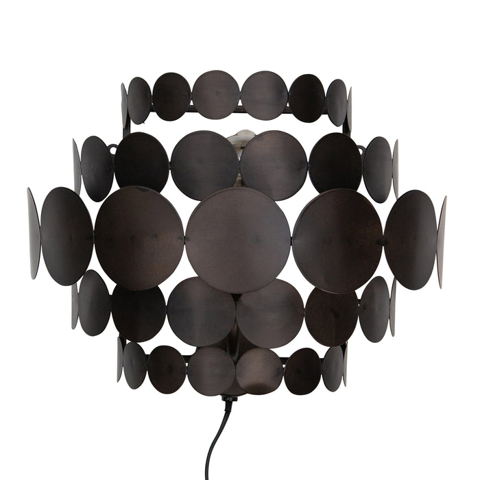 Woood Kaki Wandlamp - Zwart