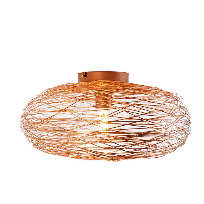 QAZQA Design plafondlamp koper ovaal - Sarella