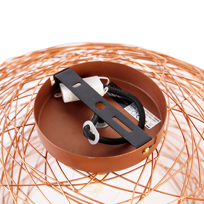 QAZQA Design plafondlamp koper ovaal - Sarella