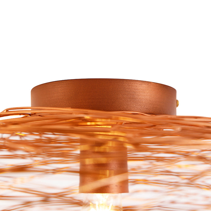 QAZQA Design plafondlamp koper ovaal - Sarella