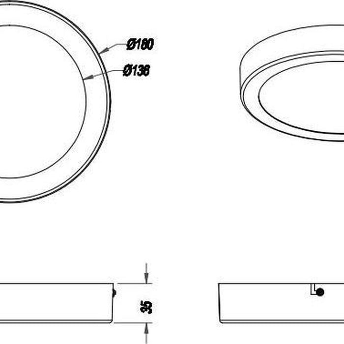 Plafonniere Trio Leuchten Cento - Nikkel