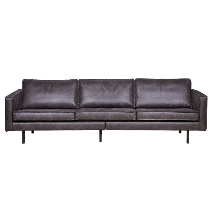 WOOOD Rodeo 3-zitsbank - Eco-leder -  Zwart