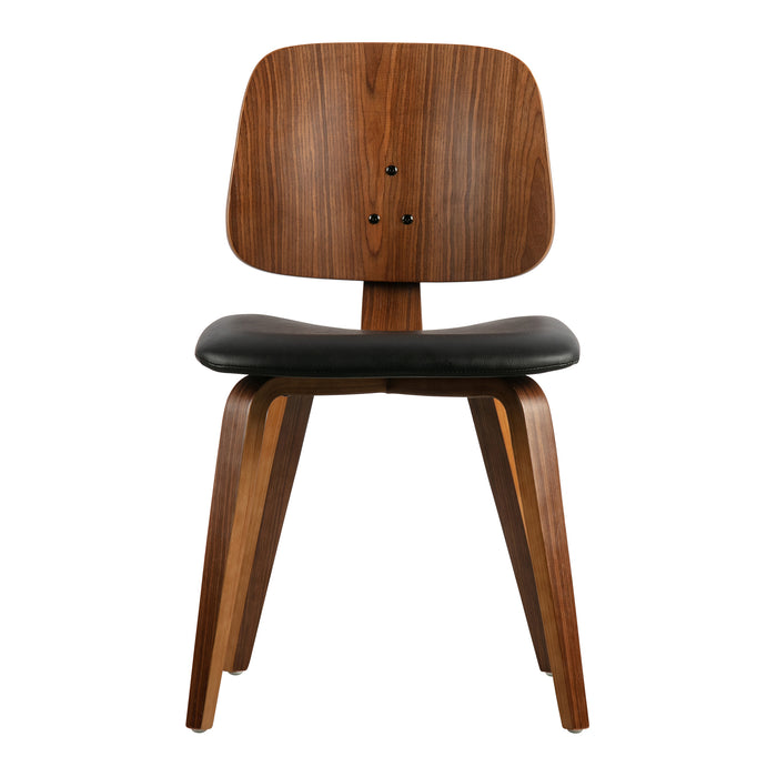vtwonen Classic Eetkamerstoel - Zwart/Walnoot
