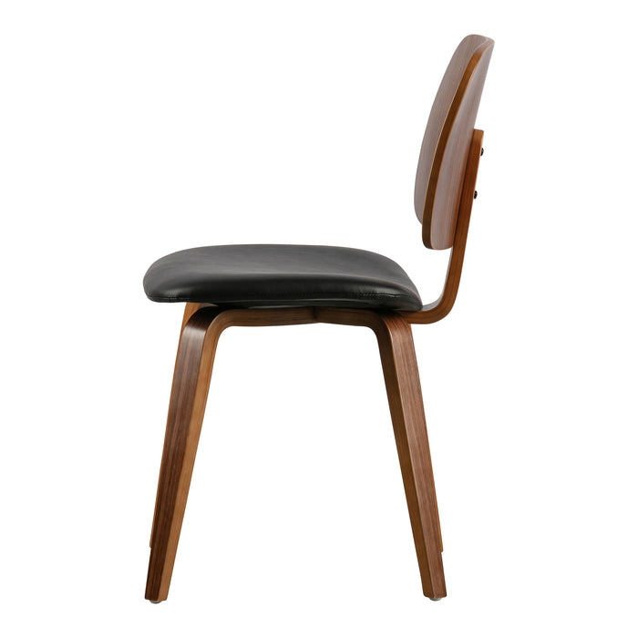 vtwonen Classic Eetkamerstoel - Zwart/Walnoot