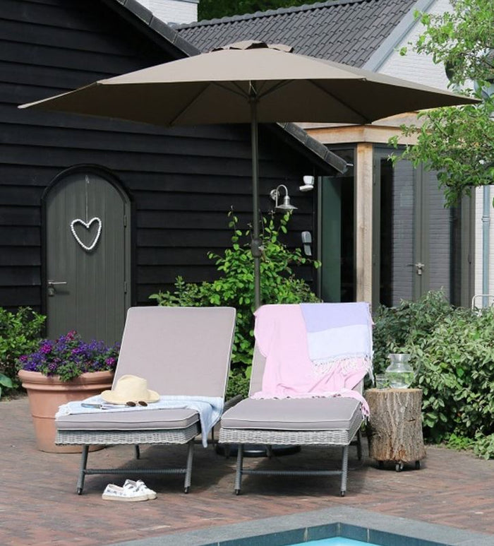 Parasol Luxe 6-ribs - Ø 300cm - taupe