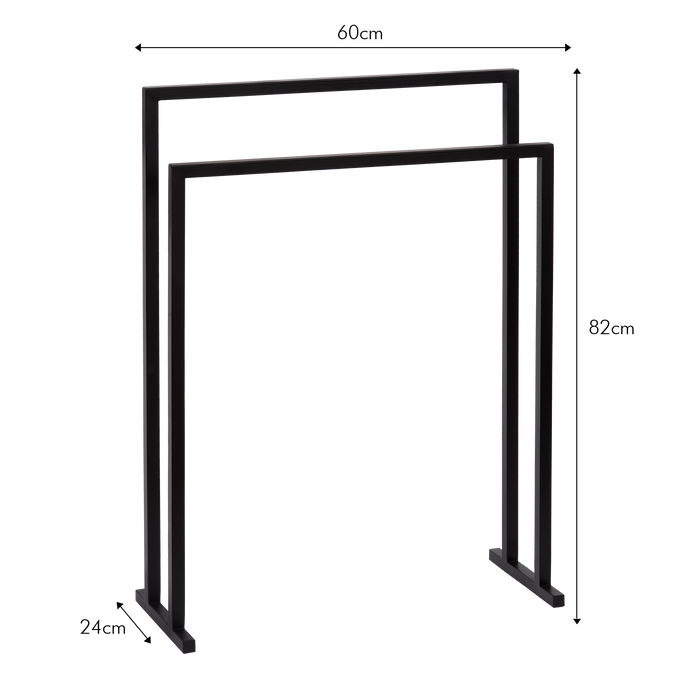 Atmooz Handdoekenrek Donau zwart - Staand - Metaal - Zwart