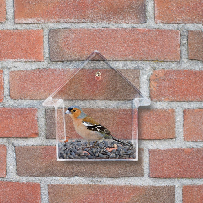 Esschert Design Voederhuisje voor het raam acryl 15x10x15,3 cm FB370