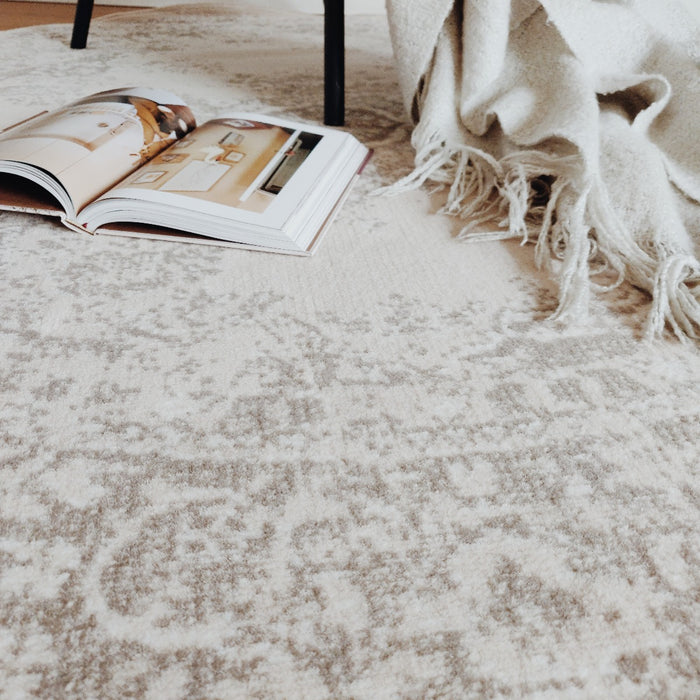 Interieur05 Rond Vintage Vloerkleed Keshan zand|beige-160  cm