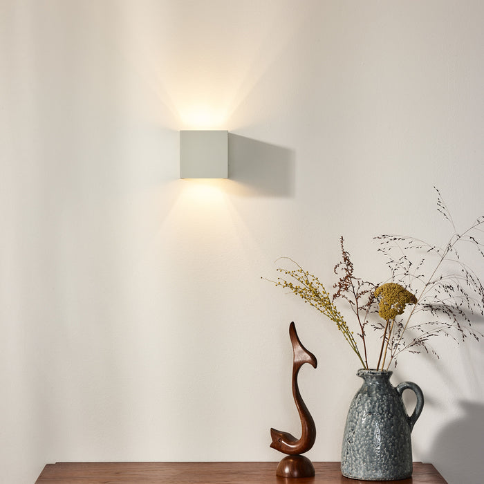 Highlight Wandlamp Block Vierkant Wit 10cm