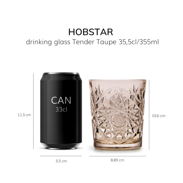 Libbey Drinkglas Hobstar Tender Taupe 0,35 L - 6 st.