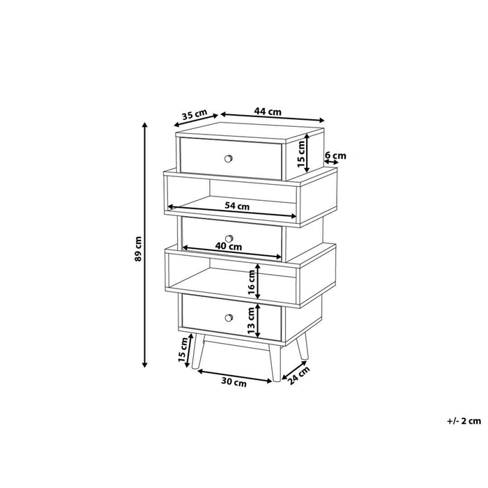 Beliani MORADA Ladekast lichte houtkleur
