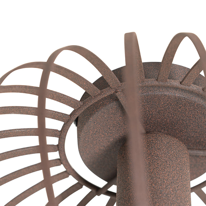 QAZQA Design plafondlamp roestbruin 30 cm - Johanna