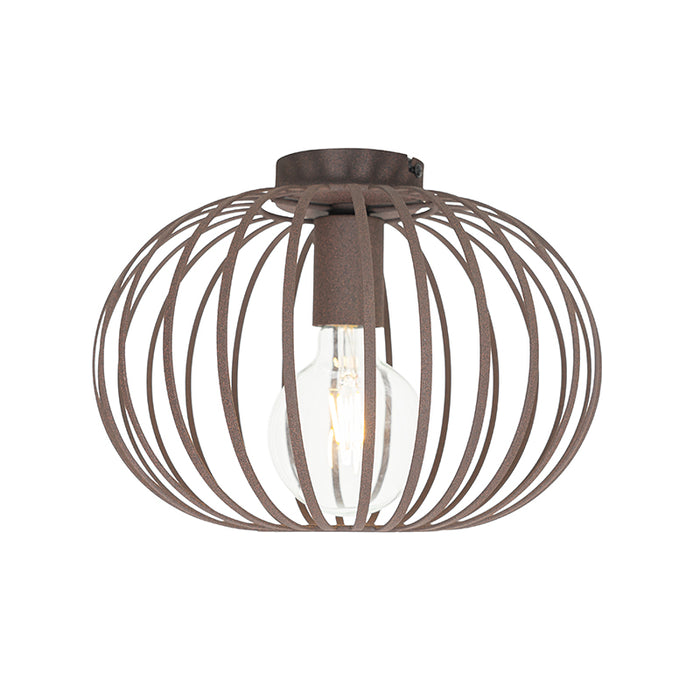 QAZQA Design plafondlamp roestbruin 30 cm - Johanna