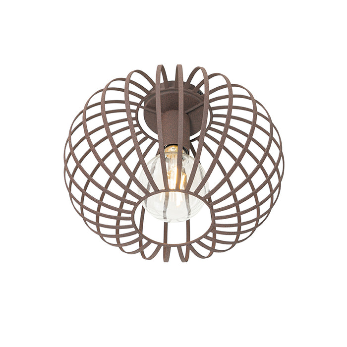 QAZQA Design plafondlamp roestbruin 30 cm - Johanna