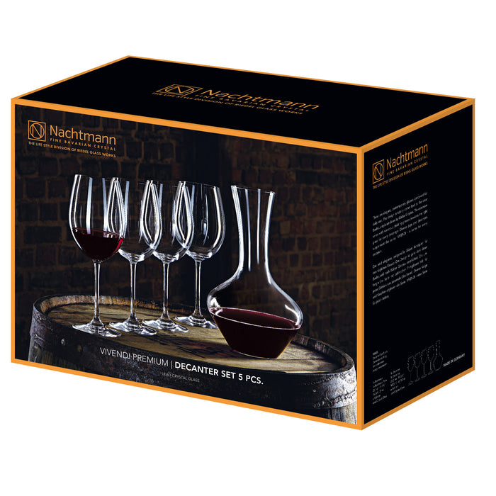 Nachtmann Vivendi Premium Decanteerkaraf met 4 glazen