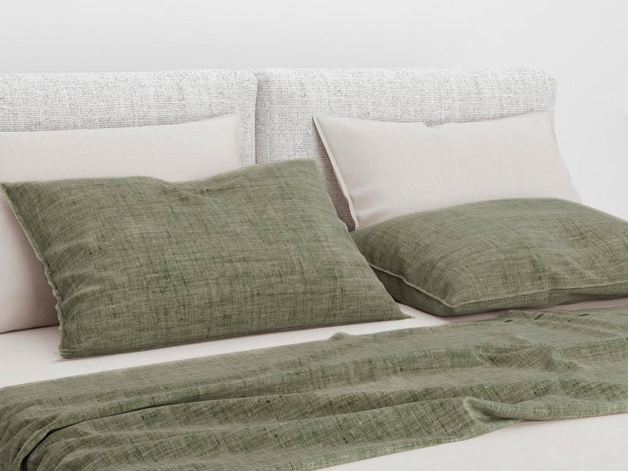 Zo Home Lino Kussensloop Linnen Look army green