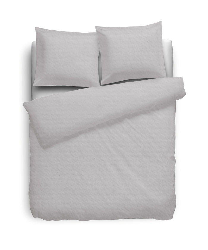 Eleganzzz Dekbedovertrek Flanel Uni licht grijs