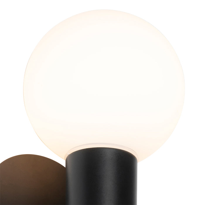 QAZQA Moderne wandlamp zwart IP44 2-lichts - Cederic