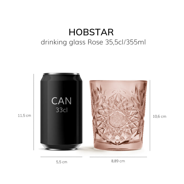 Libbey Drinkglas Hobstar Roze 0,35 L - 6 st.