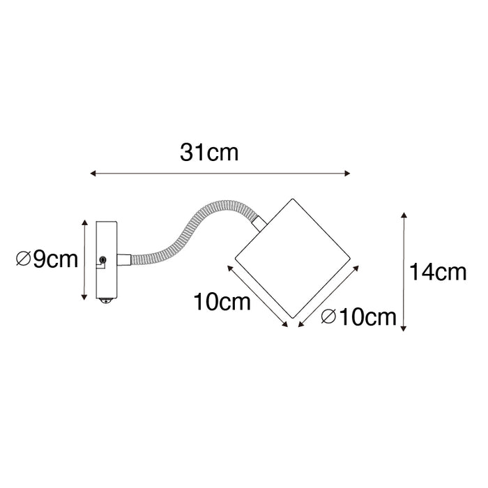 QAZQA Wandlamp merwe - Roze - Modern - L 10cm