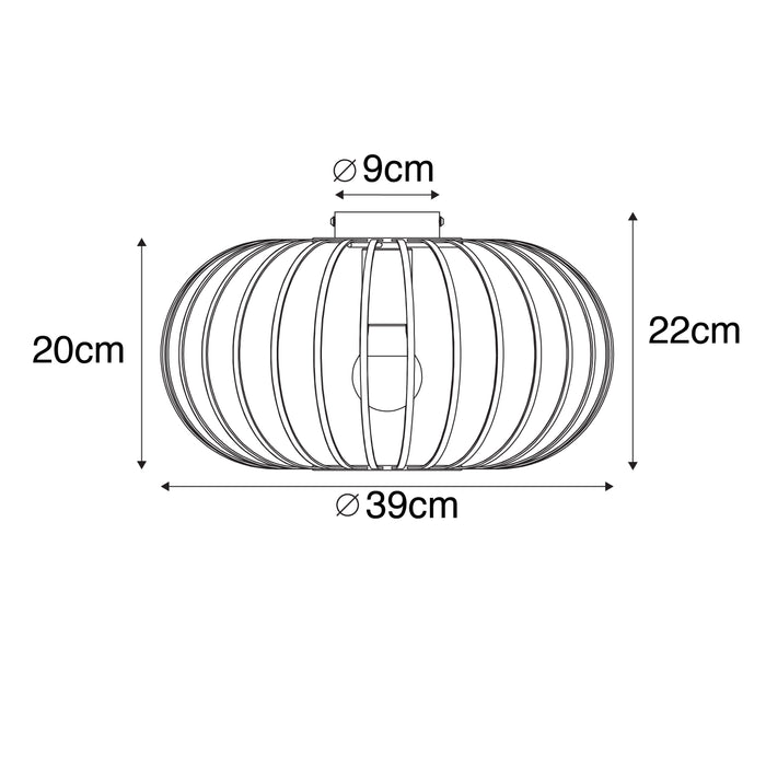 QAZQA Design plafondlamp wit 39 cm - Johanna