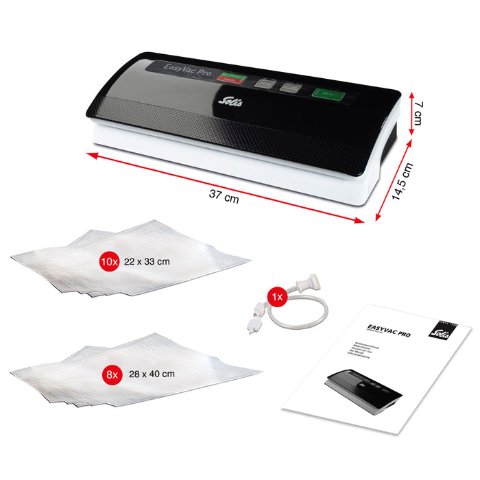 Solis Vac Pro 569 Vacumeermachine - Slangaansluiting - Zwart|Grijs