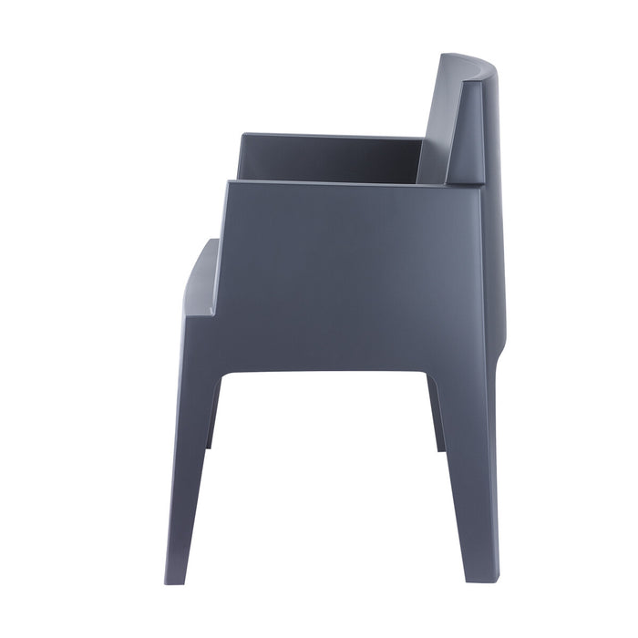 Garden Impressions Box tuinstoel antraciet the original - 4 stuks