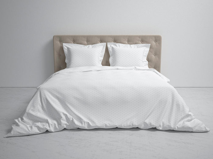 Heckett Lane Dekbedovertrek Katoen Satijn Punto - white