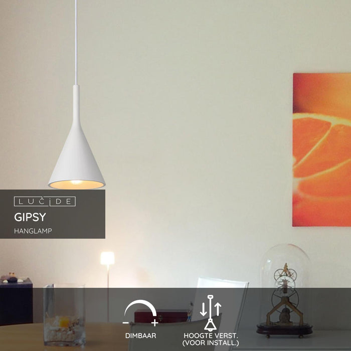 Lucide GIPSY Hanglamp - Wit