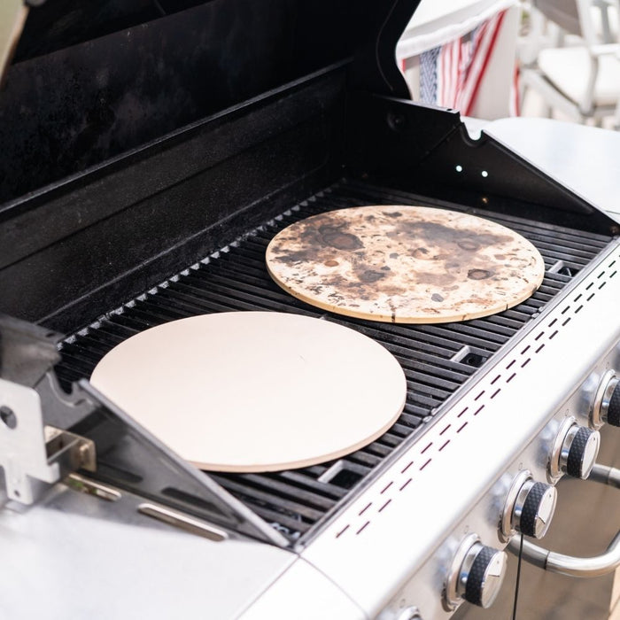 Orange85 Pizzasteen Pizzaplaat Barbecue en Oven Beige 33x33x1 cm Ke...