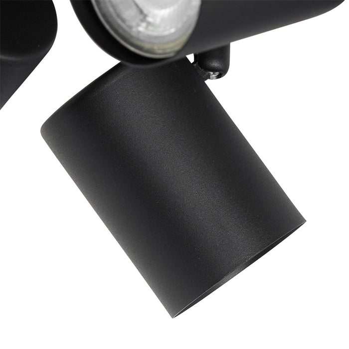 QAZQA Moderne plafondlamp zwart 4-lichts verstelbaar vierkant - Jeana