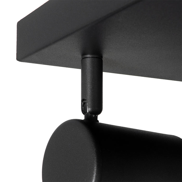 QAZQA Moderne plafondlamp zwart 4-lichts verstelbaar vierkant - Jeana