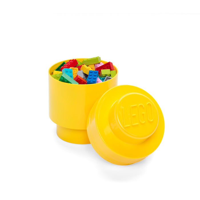 LEGO - Opbergbox Brick 1 Rond, Geel - LEGO