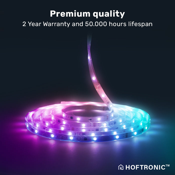 Smart LED Strip 10m (2x5 m) - IP67 waterdicht voor buiten - 12V - RGB
