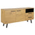 Hioshop Mallow dressoir 2 deuren, 2 lades en 1 vak eik, zwart.