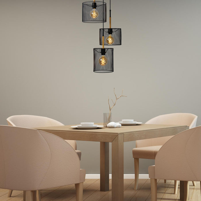 Lucide BASKETT Hanglamp - Zwart