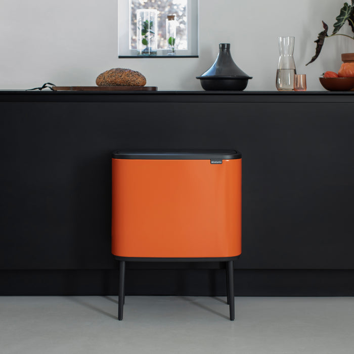 Brabantia Bo Touch Bin Afvalemmer 34 Liter (11+23 Liter) - Orange