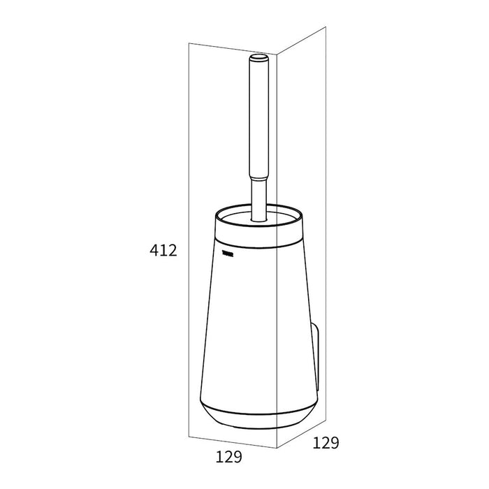 Tiger Tess ToiletborstelHouder met Swoop® borstel flexibel - Wit / Lichtgrijs