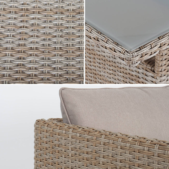 sweeek - Wicker tuinset, 6 plaatsen