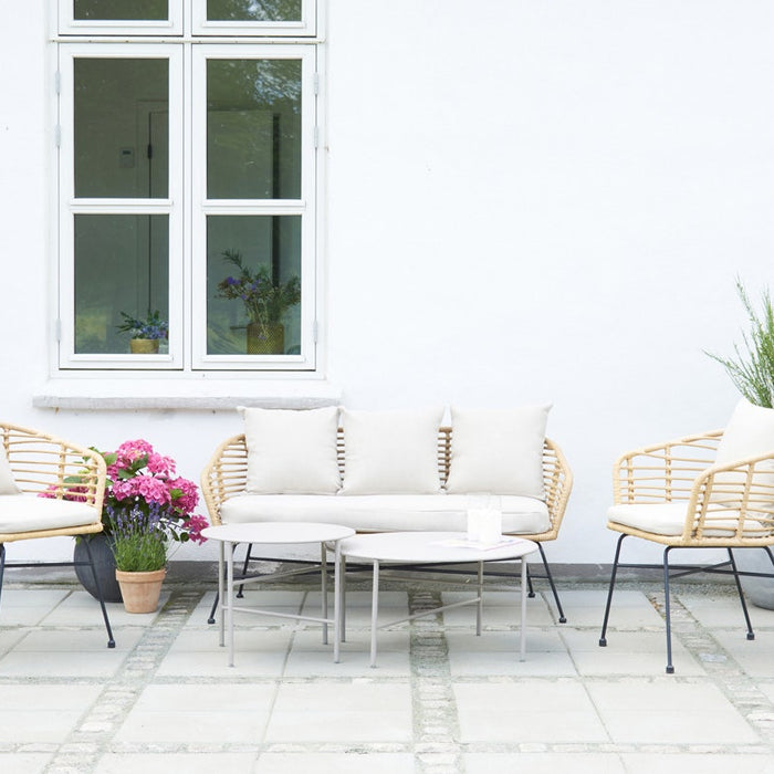 Lisomme Mila metalen tuin salontafel grijs - Ø 70 cm