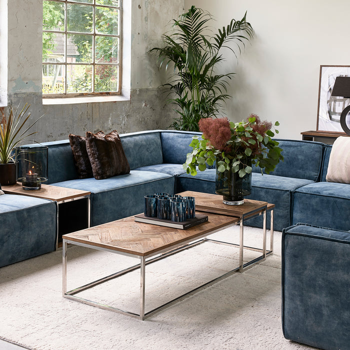 Riviera Maison RM Mosaic Votive dark blue M -  10.0x10.0x13.0 cm