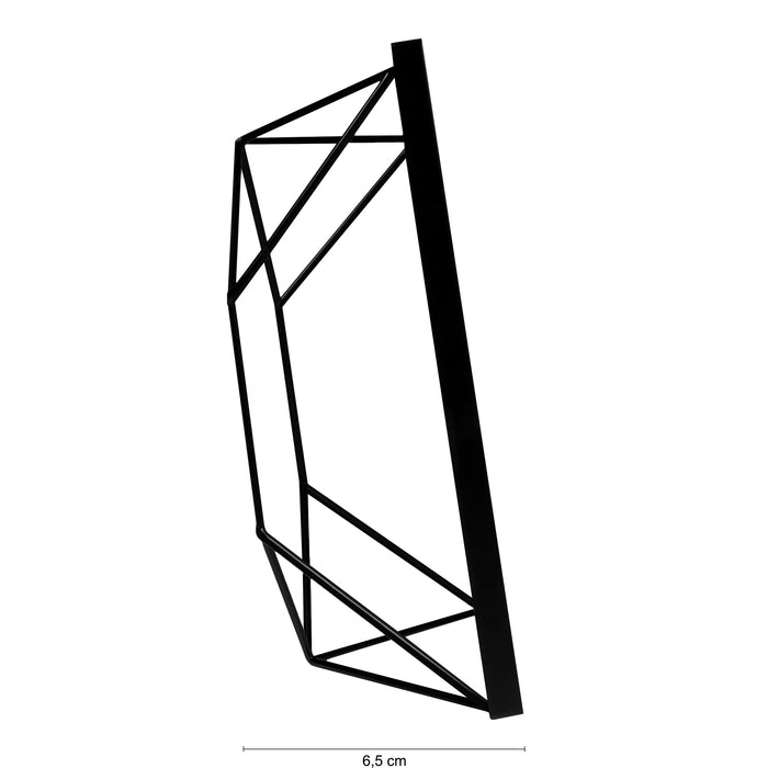 QUVIO Fotolijstje hexagon staal 15 x 15cm - Zwart
