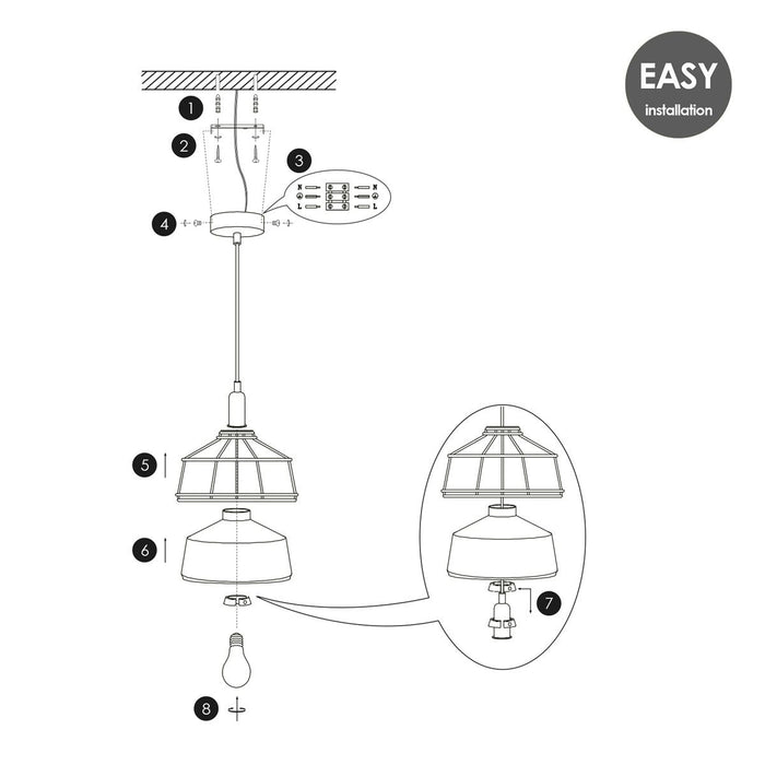 Home sweet home Meo A Hanglamp 26 cm - Amber