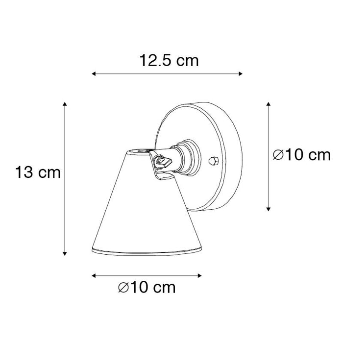 QAZQA Moderne buiten wandlamp zwart IP44 verstelbaar - Ciara